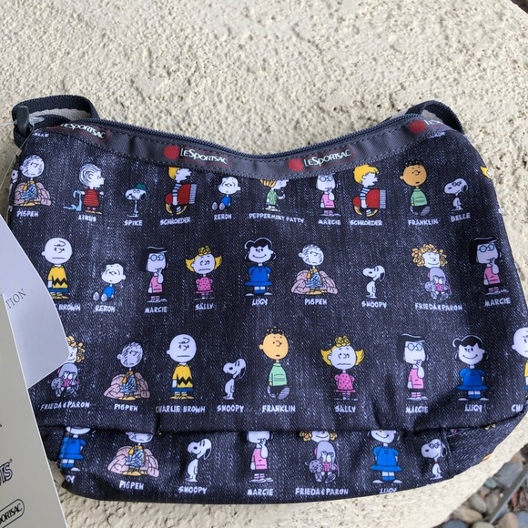 Vintage Peanuts 70th Anniversary All Star LeSportSac Crossbody Bag NWT - Picture 1 of 11